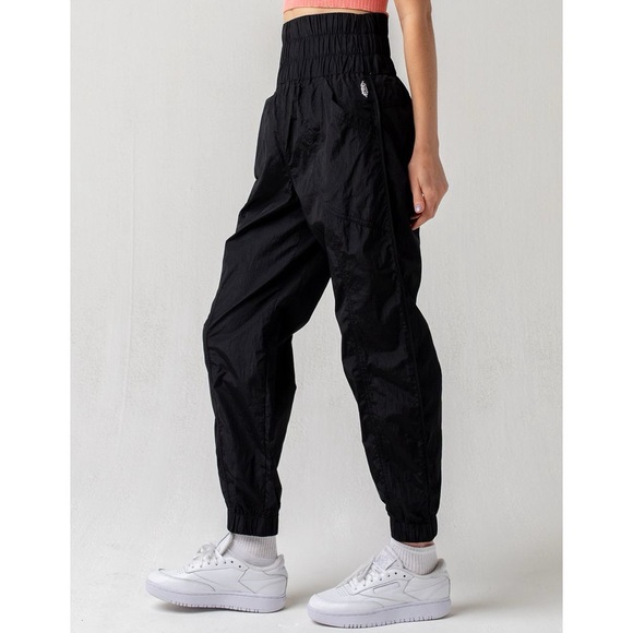FP Movement by Free People Pants - Free People Movement The Way Home Jogger Pants Black Nylon High Waisted Small